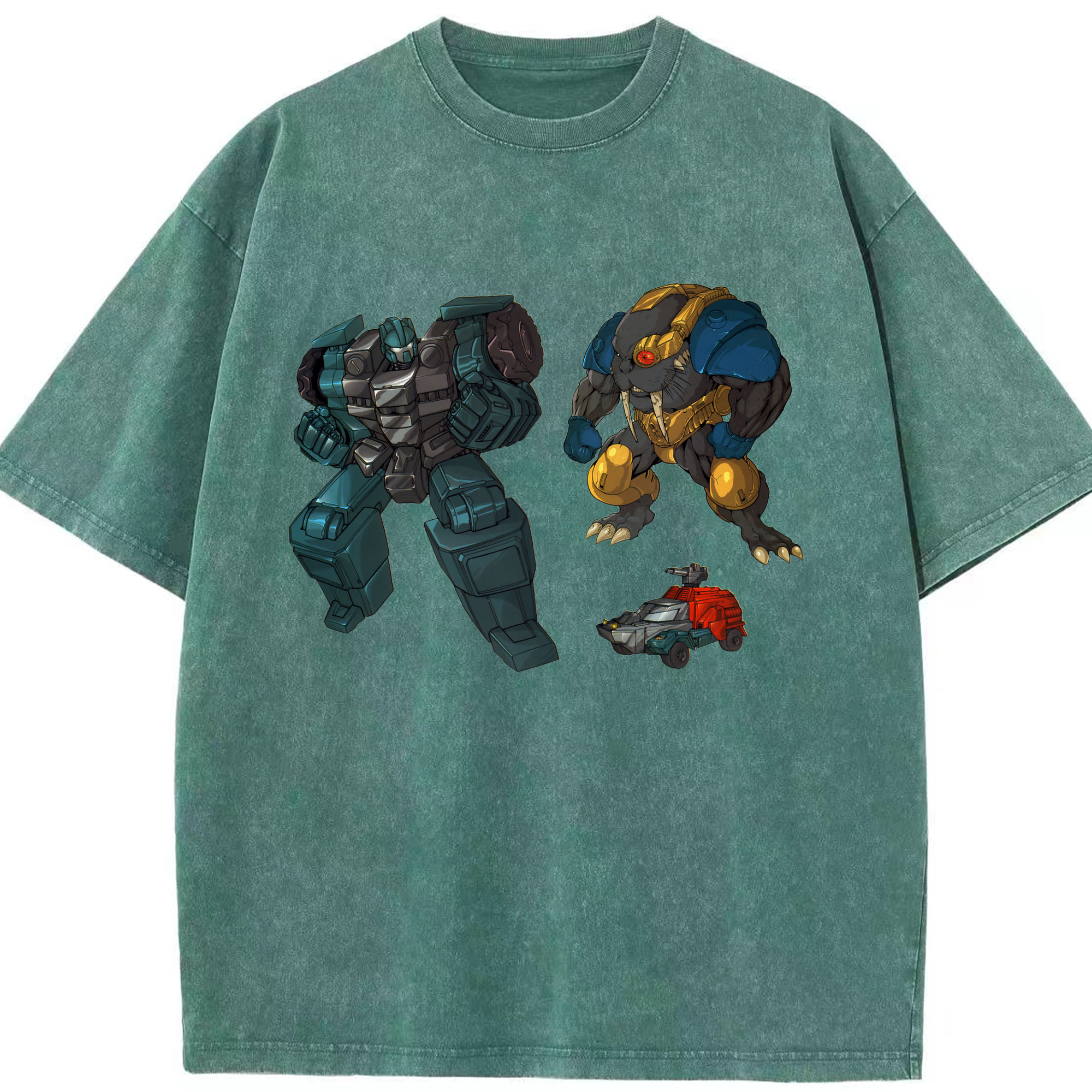 （画像用）  綿100% ヴィンテージ風 半袖Tシャツ（フロントプリント）
